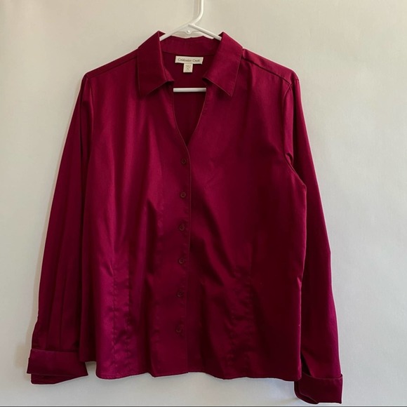 Coldwater Creek Tops - Burgundy Coldwater Creek blouse size petite large